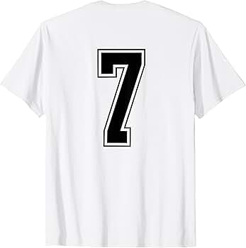 Amazon | 背番号 7 チーム短大スポーツ背番号付きユニフォーム T